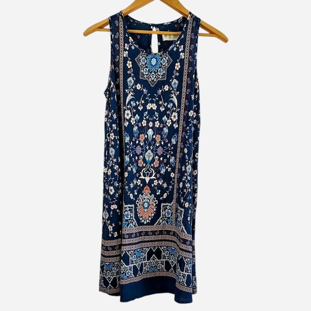 Aventura Eco Sleeveless Floral‎ Print Shift Dress Small